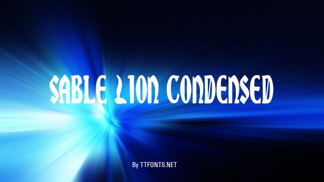 Sable Lion Condensed example